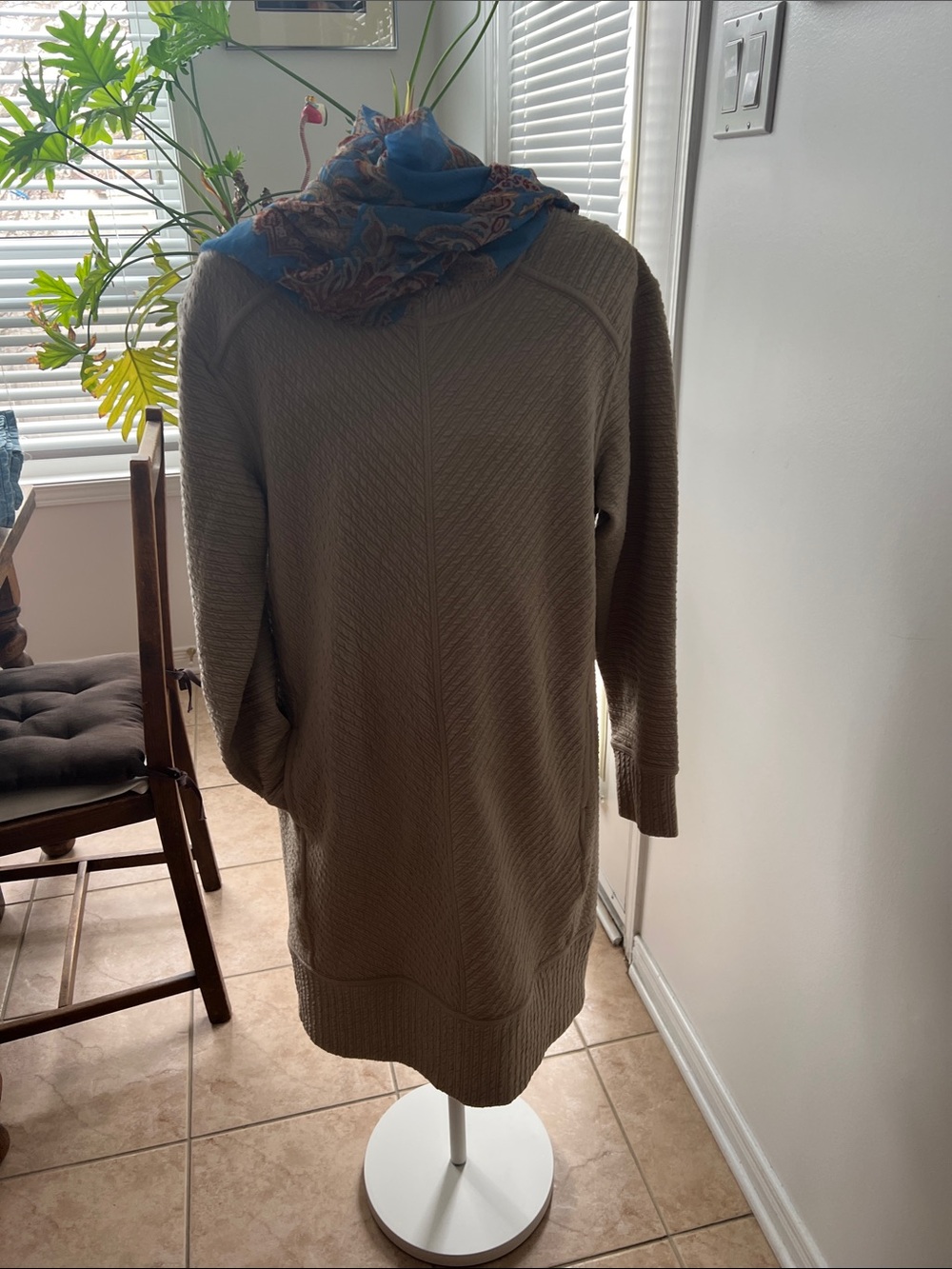 lululemon athletica Tan Long Knit Sweater Dress